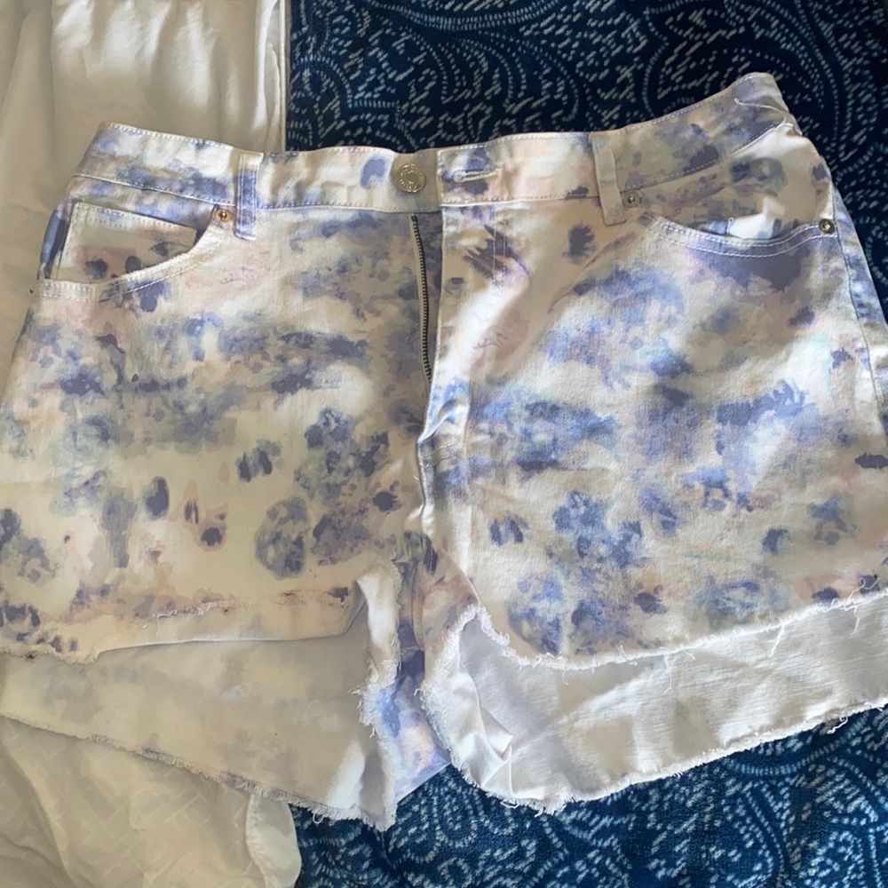 Tie dye shorts shorts